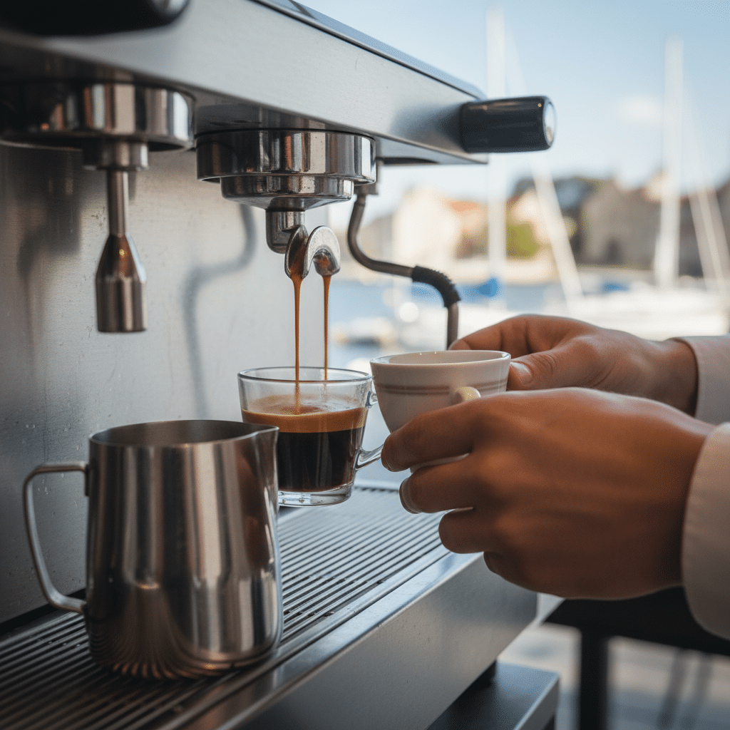 Kaffeevollautomat im Hotel: Gastronomie, Kaffeezubereitung, Bedienung, Service und Kaffeequalität an der Theke