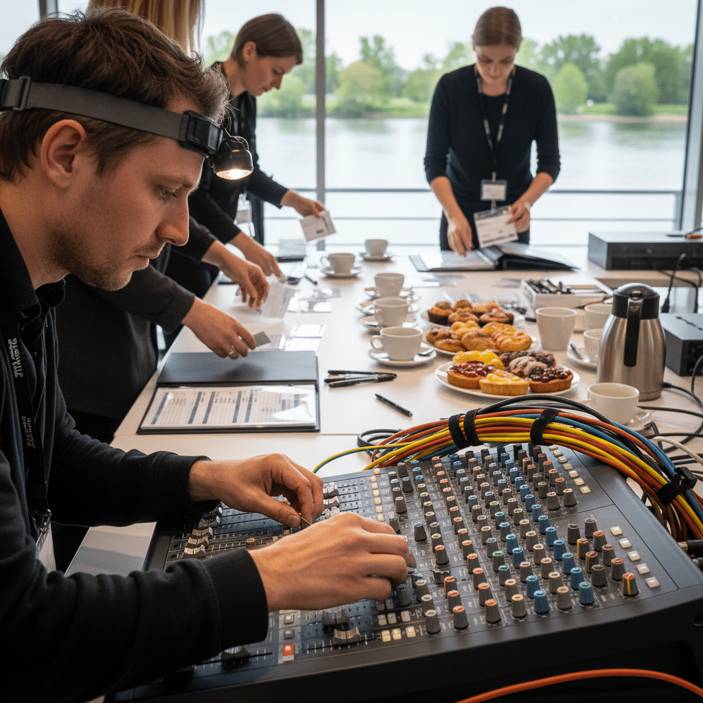 Stressfreie Tagungsorganisation im Tagungshotel: 7 Services – Setup, Technik, Catering, Betreuung, Material